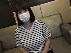 素人, アジア人, ぽっちゃり, デカパイ, フェラチオ, マスク, オッパイの