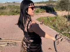 Schönheit, Reif, Nackt, Im freien, Öffentlich, Spanisch