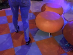 Leie, Bad, Braunhaarige, Freundin, Pov, Muschi, Rasiert, Titten