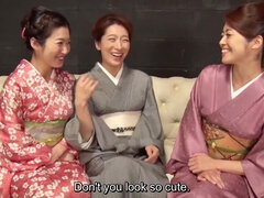 Maki Hojo’s Traditional Kimono Comes Off—Hot Orgy with Friends