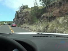 素人, フェラチオ, 車, 顔射, 指いじり, 彼女, 喫煙, 濡れ