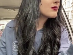 British, Brunette, Car, Fetish, Hd, Public, Slut, Smoking