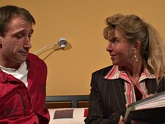 Grosser schwanz, Blasen, Deutsch, Milf, Titten