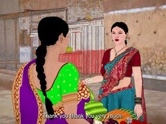 Desi husband finds out about wife's infidelity and punishes the local vegetable seller girl