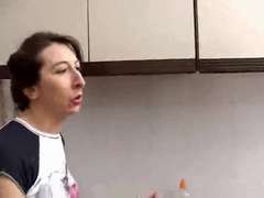 Braunhaarige, Reif, Sohn, Unter dem rock