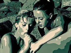 BITCHES ON A BEACH: Blowjob, Chaturbate  Threesome Porn