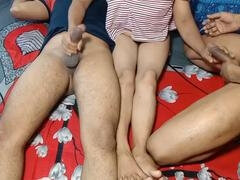 素人, フェラチオ, 浮気する, 自家製, インド人, 三人, 妻