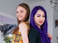 69, デカ尻, フェラチオ, 女 人男 人, 手コキする, タトゥー, ティーン, 三人