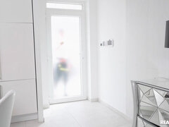 Horny Spanish dude fucks two slutty MILFs in the bathroom