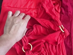 Sexy dresses leather skirt silky tops bra cum part 2