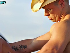 Anal, Coche, Gay, Al aire libre, Tatuaje