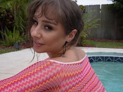 Ass, Blowjob, Brunette, Doggystyle, Hd, Natural tits, Orgasm, Outdoor