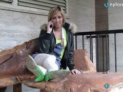 Pieds, Fétiche des pieds, Talons, Nylon, Spandex, Jarretelles, Allumeuse, Adolescente