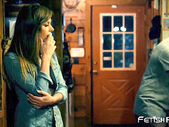 Adorable, Sucer une bite, Bondage, Rugueux, Adolescente