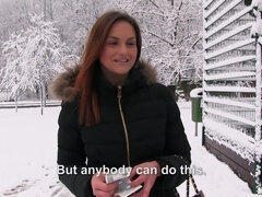 Tussi, Blasen, Tschechisch, Europäisch, Flashen, Geld, Im freien, Pov