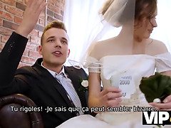 18, 結婚, カップル, ヨーロピアン, お金, オマンコ, 締まりの良い, 結婚式