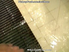 Blond, Pijpbeurt, 1 man 2 vrouwen, Gezichtspunt, Openbaar, Realiteit, Douche, Tatoeage