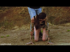 Bdsm, Bondage, Brunette, Domination, Hd, Humiliation, Outdoor, Tied