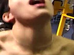 Chica, Mamada, Francés, Gimnasio, Estrella porno, Deporte