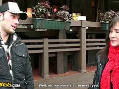 アナル, フェラチオ, 茶髪の, グループ, ハードコア, 公共