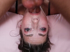 Blowjob, Brunette, Cumshot, Homemade, Rough, Teen, Tits