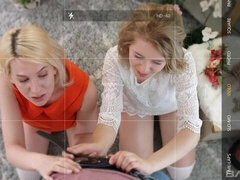 Grosser schwanz, Blasen, Hundestellung, Frau frau mann, Lecken, Pov, Muschi, Flotter dreier