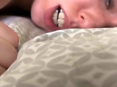 Gorgeous red haired whore with a superb booty gets fucked on the bed