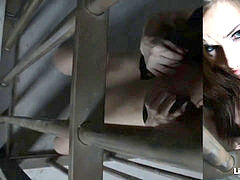 Bad doll Lily Carter plays with her cunny in jail