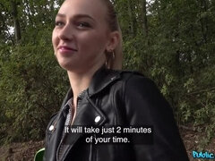 Blondine, Blasen, Schwanz, Europäisch, Leder, Pov, Socken, Titten