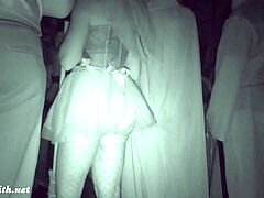 Grosser arsch, Geschnappt, Verein, Absätze, Nackt, Öffentlich