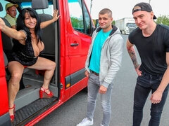 デカチン, フェラチオ, 茶髪の, バック, お婆さん, ヒール, 自然山雀, ヤリマンの