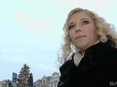 Blondine, Vollbusig, Tschechisch, Europäisch, Lingerie, Pov