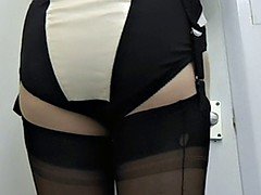 Черные, Фетиш, Белье, Чулки, Под юбкой