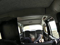 Big natural tits babe banged in the taxi