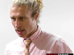 Cul, Blonde, Sucer une bite, Queue, Bureau, Rugueux, Nénés, Mouillée