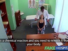 Doctors cock drains sexy students depression during consultation