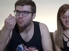 Знаменитости, Очки, Вечеринка, Крошечные, Рыжие, Курящие, Молоденькие, Сиськи