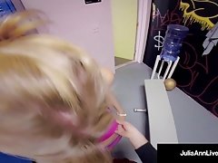 Famed Milf Julia Ann Gets Jizz At Gym With POV BJ Head Cam!