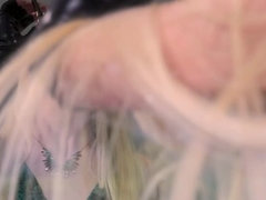 Rubia, Mamada, Hembra, Natural, Afeitado, Tatuaje, Vibrador