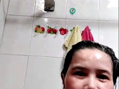 3 of 3 Phan from Vietnam showers and fucks with her husband