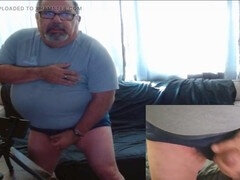Lingerie, old masturbating, old man solo