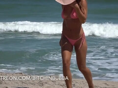 Kont, Grote kont, Grote mammen, Blond, Rondborstig, Flashing, Openbaar, Alleen