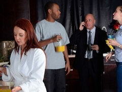 Beauty redhead Janet Mason is enjoying intensive pound so much