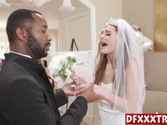 Sexy teen bride fucks her husbands black friends and enjoys her wedding gift Jovan Jordan, Aften Opal
