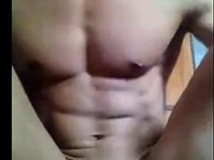 アジア人, デカチン, 中国人, ゲイ, オナニー, 筋肉, ウェブカメラ