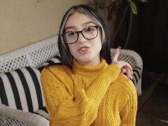 18 ans, Nana, Gros seins, Brunette brune, Réalité, Rugueux, Suçant, Adolescente