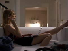 Kont, Blond, Vrouw, Zoenen, Lesbisch, Likken, Orgasme, Tieten likken