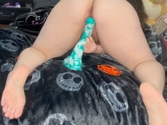 Gorda, Culo grande, Consolador, Pies, Consolador enorme, Orgasmo, Coño, Juguetes