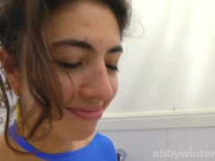 Amateur, Cuarto de baño, Peludo, Inserción, Natural