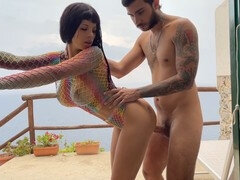 Amateur, Brunette brune, Couple, Éjaculation interne, Italienne, Fille latino, De plein air, Chatte